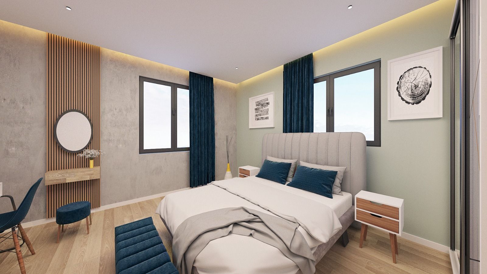 Habitación de una de las villas de Boca Chica.